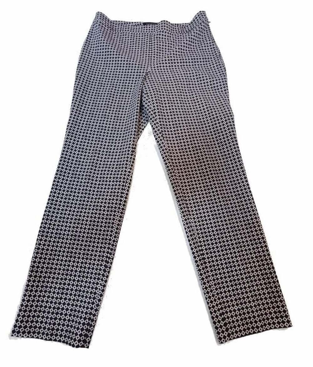 Talbots Chatham Ankle Geometric Print Side Zip Pants Women’s Size 12